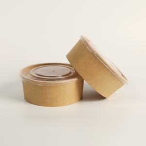 35 oz 1000 ml usa e getta ciotola di carta rotonda con coperchio per insalata cibo da asporto imballaggio - Product Image 2