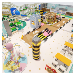 Parc d'aventure intérieur de luxe pour enfants avec grand toboggan, piscine à balles et piste de course – Équipement d'amusement commercial - Product Image 5