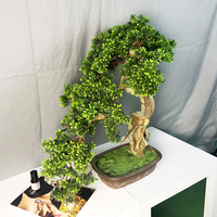 Vente en gros d'arbres et de buissons artificiels en plastique de couleur naturelle, écologiques et économiques, pour la décoration de la maison, en pot, 75x45x70cm, pour usage intérieur