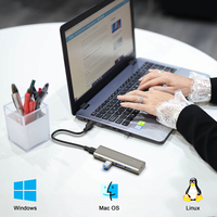 Hub USB Rocketek 10 Gbps, Hub de données haute vitesse à 4 ports avec ports USB-C pour ordinateur portable PC