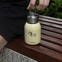 Tasse de voyage portable en acier inoxydable de 10oz 300ml avec logo personnalisé, bouteille d'eau isolée pour enfant, mini thermos pour le ventre