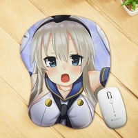 Tapis de souris en silicone personnalisables avec repose-poignet antidérapant, design sexy et esthétique