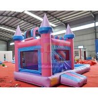 Château gonflable sur le thème de la princesse pastel, avec piscine et toboggan, certifié CE, garantie 3 ans, pour 5 à 10 enfants, extérieur