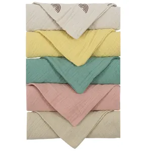 Newborn Gift Baby Towel Soft Square muslin Cotton Face Cloth set kid Bath Towel Muslin Brup Baby Washcloth super Absorbent Towel