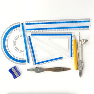 Vente directe d'usine, ensemble de papeterie pour étudiants, dessin, mathématiques, géométrie, 9 pièces, ensemble de papeterie mathématique Super Marshal - Product Image 3