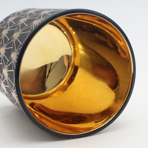 صائق FENGJUN فاخر للغاية ذهبي داخل تصميم فريد + خدمة مخصصة شمعة أسطوانية بلوري النقش بالليزر الأسود - Product Image 5