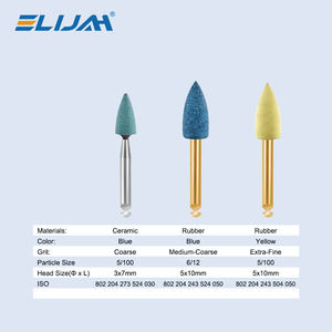 ชุดขัดเซรามิกในช่องปาก 3 ชิ้น/กล่อง, หัวขัดเซรามิกสีน้ำเงินและยาง, 8000-12000 รอบต่อนาที, ใช้ได้กับวัสดุหลากหลายชนิด - Product Image 2
