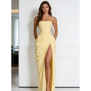 <span class=keywords><strong>Robe</strong></span> de soirée <span class=keywords><strong>sur</strong></span> <span class=keywords><strong>mesure</strong></span> en mousseline de soie à volants superposés, fendue, coupe trapèze, longueur ras du sol, pour demoiselles <span class=keywords><strong>d</strong></span>'<span class=keywords><strong>honneur</strong></span> - Product Image 5