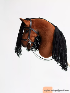 <span class=keywords><strong>DR</strong></span> Peluche Animal Juguetes Cabeza de caballo Palo Hobby Caballo Juguetes de peluche - Product Image 5
