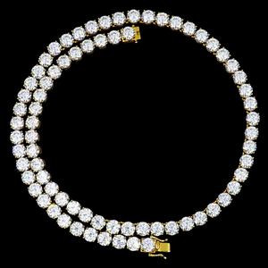 Collares de Moda Vvs Hiphop con Hebilla, Chapados en Oro, de 6mm, con Racimo de Moissanita, de Plata de Ley 925, para Mujer - Product Image 2