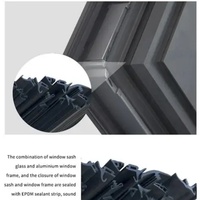 Fenêtres coulissantes horizontales en aluminium à double vitrage sur mesure, avec moustiquaire en acier inoxydable, isolation thermique, pour hôtel moderne et cuisine