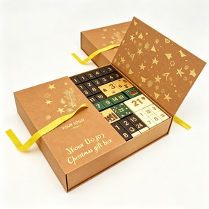 Boîte cadeau de luxe en carton avec tiroir pour cosmétiques, bijoux, bonbons, impression couleur personnalisée, 24 pièces, <span class=keywords><strong>calendrier</strong></span> de l'<span class=keywords><strong>avent</strong></span> de Noël <span class=keywords><strong>2022</strong></span> - Product Image 2