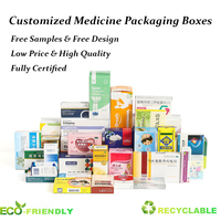 Enveloppe en papier de médecine personnalisée Boîtes d'emballage en papier personnalisées pour les injections de vitamine de calcium de plâtres compte-gouttes de médecine brune