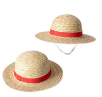 Sombrero de pajita de Luffy Natural, Cosplay de una pieza, sombrero de paja de capitán, mono D. Luffy porque mapa