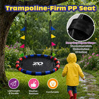 Balançoire ronde pour enfants Zoshine, tissu durable, hauteur réglable, unisexe, balançoire robuste pour enfants, pour parc extérieur, aire de jeux publique