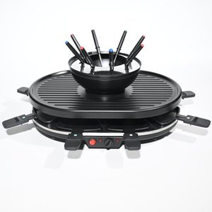 Grille <span class=keywords><strong>à</strong></span> <span class=keywords><strong>fondue</strong></span> <span class=keywords><strong>électrique</strong></span> 1200W pour 8 personnes Fourchettes en acier inoxydable Petites casseroles détachables et antiadhésives Nettoyage facile pour la maison et l'hôtel - Product Image 3