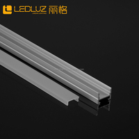 Bandes lumineuses LED encastrées en aluminium, profils de canaux d'extrusion en alliage avec couvercle diffuseur en PC