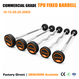 <span class=keywords><strong>Barre</strong></span> de musculation fixe TOPTONS de qualité commerciale en TPU, <span class=keywords><strong>barre</strong></span> droite et <span class=keywords><strong>barre</strong></span> <span class=keywords><strong>EZ</strong></span> <span class=keywords><strong>Curl</strong></span> pré-pondérée 10-30KG pour l'entraînement en salle de sport - Product Image 1