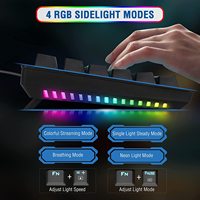 Clavier de jeu mécanique filaire E-YOOSO 87 touches avec rétroéclairage LED RGB, combo souris, interrupteurs bleus à échange à chaud, 4000 DPI, design ergonomique