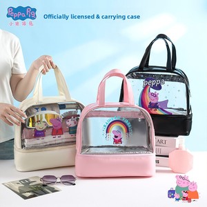 Nuova Borsa da Toilette in PVC con Separazione Asciutto-Bagnato, Portatile, per Palestra, Nuoto, Viaggio, Grande Capacità, Versatile, con Manico, Borsa Portaoggetti Cartoon Peppa Pig - Product Image 2