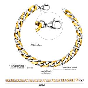 LIFETIME JEWELRY 24k Gold Plated 7mm Cuban Link Chain Bracelet <b>for</b> <b>Men</b> and Women - Product Image 2