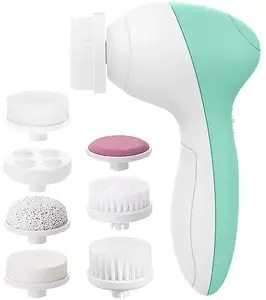 7 IN 1 Factory Custom Skin Face Scrubber Electric Facial cleaning brush for Exfoliating Massaging and cleaning