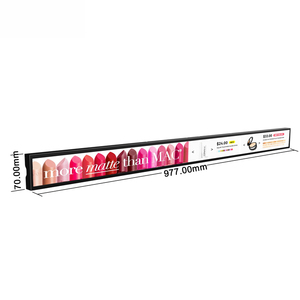 Pantalla de visualización de publicidad de estante de supermercado de tamaño personalizado barra ultra estrecha reproductor multimedia digital LCD pantalla estirada - Product Image 2