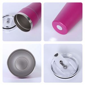 Mug de voyage isotherme à double paroi personnalisé avec logo, 16 oz, tasse thermos à double paroi, gobelet empilable en acier inoxydable de 16 oz avec couvercle - Product Image 4