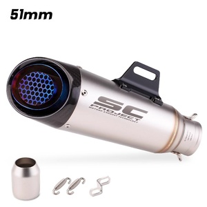 Xe máy sửa đổi nghiêng Miệng hai lớp và ba lớp ống xả cho ninja400 650 Z900 R3 race350sc - Product Image 4