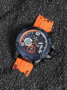 Montre à quartz HALEI neuve et originale, bracelet en silicone, aiguilles en acier inoxydable, mouvement japonais, vente en gros. - Product Image 5