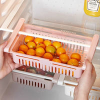 Panier de Rangement Ingénieux en Plastique PP Rectangulaire pour Réfrigérateur, Couches de Partition Pliables pour Conservation, Tri et Organisation Faciles