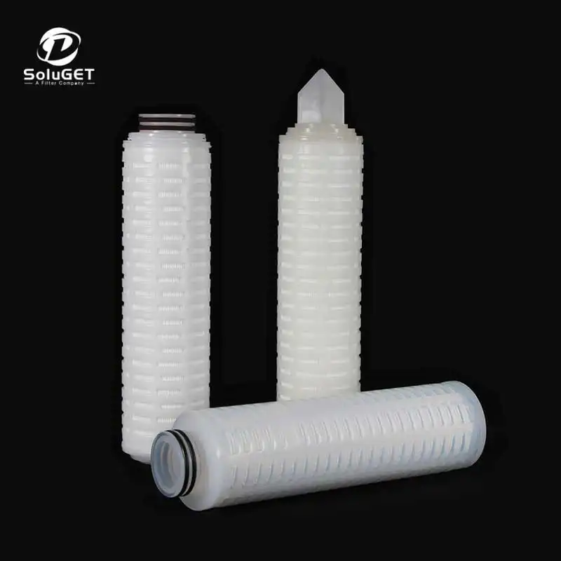 ATF Series Chemical Filtration 10/20/30/40/60 Inch 68 mm 0.1 0.2 0.5 1 Micron PTFE Membrane Cartridge Filter Hydrophobic