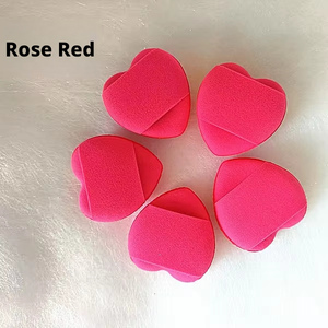 Mini piumino a forma di cuore, senza lattice, bifacciale, per uso a secco e a umido, per <span class=keywords><strong>ombretto</strong></span>, illuminante e correttore - Product Image 4