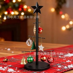 Estante decorativo para árbol de Navidad, marco de metal, base de madera, estante de almacenamiento con forma de árbol para decoración navideña - Product Image 4
