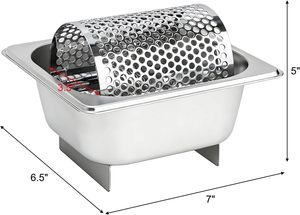 Rouleau à beurre en acier inoxydable avec support, qualité alimentaire, pour une application uniforme sur le pain et les burgers, idéal pour le barbecue et la grillade, compatible lave-vaisselle - Product Image 2