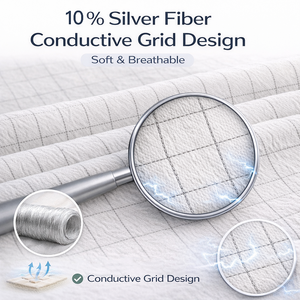 Sábana Ajustable Antiestática Premium con Conexión a Tierra, 90% Algodón, 10% Fibra de Plata, para Hogar y Hotel, Tamaño Personalizado OEM - Product Image 4