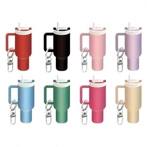 PVC Cup Keychain Pendant Holds Lipstick <b>Backpack</b> Key Chain Tumbler Cup Keychains for Gift - Product Image 3
