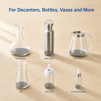 Perles de nettoyage OEM personnalisées en acier inoxydable 304 de 3 mm, emballage à marque privée pour accessoires de bar à vin