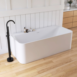 Bañera Maydon de 1700 mm, bañera de spa independiente blanca para baño, bañera rectangular personalizada con desbordamiento, proveedor para hoteles - Product Image 3