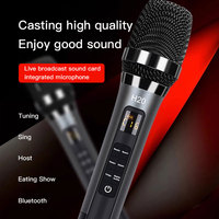 All-in-One Eingebaute Soundkarte Professionelles Konferenzmikrofon für Mobiltelefon Live-Streaming Gesang Leichtgewichtig Geräuschunterdrückend