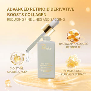 Sérum pour le visage au rétinol avec acide <span class=keywords><strong>3</strong></span>-<span class=keywords><strong>O</strong></span>-éthyl ascorbique et extrait d'Haematococcus Pluvialis (astaxanthine) Anti-rides Antioxydant - Product Image 1