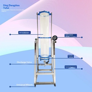 Colonne de chromatographie en verre de grande taille, type à clapet, avec noyau filtrant en PTFE et PP, pour la séparation solide-liquide industrielle, directement de l'usine - Product Image 2