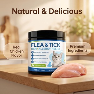 Tabletas Masticables <span class=keywords><strong>para</strong></span> Mascotas con Relleno Central OEM <span class=keywords><strong>para</strong></span> Gatos <span class=keywords><strong>y</strong></span> Perros, Protección Contra <span class=keywords><strong>Pulgas</strong></span> <span class=keywords><strong>y</strong></span> <span class=keywords><strong>Garrapatas</strong></span>, Apoyo <span class=keywords><strong>para</strong></span> la Piel, el Pelaje <span class=keywords><strong>y</strong></span> el Sistema Inmunitario - Product Image 2