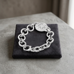 Brazalete de Cadena de Plata 925 con Medallón Árbol de la Vida - Product Image 2