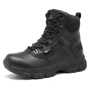 SFB78 AS33 UNZHUO MAKE UZMK Men Brown Leather <b>Hiking</b> <b>Boots</b> Waterproof Outdoor Combat Style High Top All Seasons - Product Image 2
