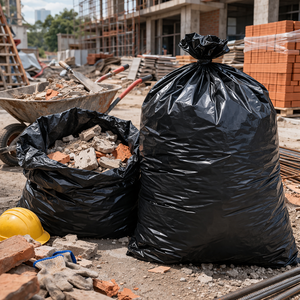 Bolsas de Basura Resistentes para Residuos de Construcción, Bolsas de Plástico Reciclado Extra Fuertes para Construcción, Rollo Compacto para Jardín y Limpieza de Sitios - Product Image 2