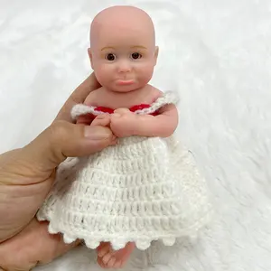 Muñeca de silicona de cuerpo completo conjunto completo bebé reborn bebes reborn de Linda muñeca de silicona de 6 pulgadas