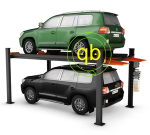 Promotion : Élévateur de stationnement automobile à quatre poteaux haute capacité avec roulettes, empileur double niveau, équipement de levage hydraulique pour voitures - Product Image 4