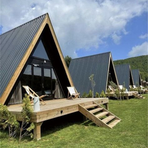 Magic House Maison préfabriquée de luxe en triangle de 2 étages avec eau et <span class=keywords><strong>système</strong></span> électrique - Product Image 1