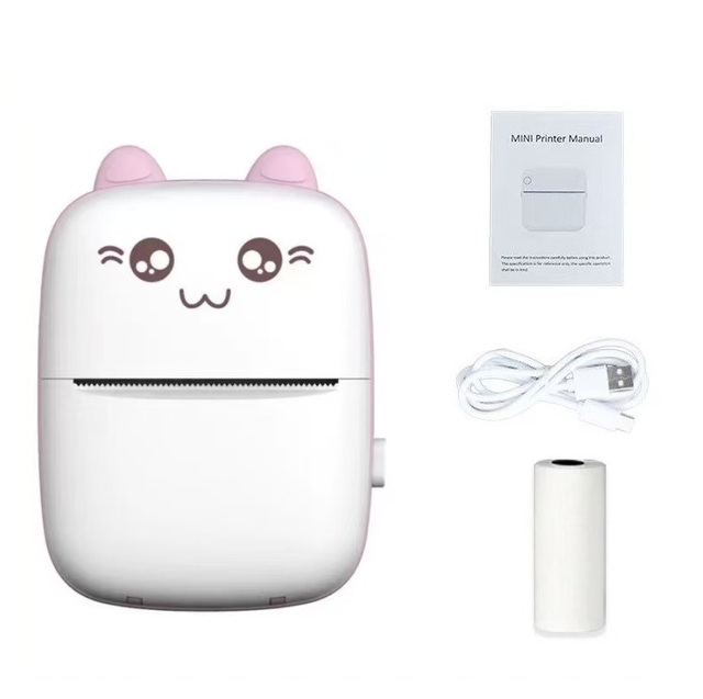 Portable Thermal Inkless Pocket Printer Label Maker for Interface 1000mAh Battery 200dpi Resolution 1-Year Warranty Stock